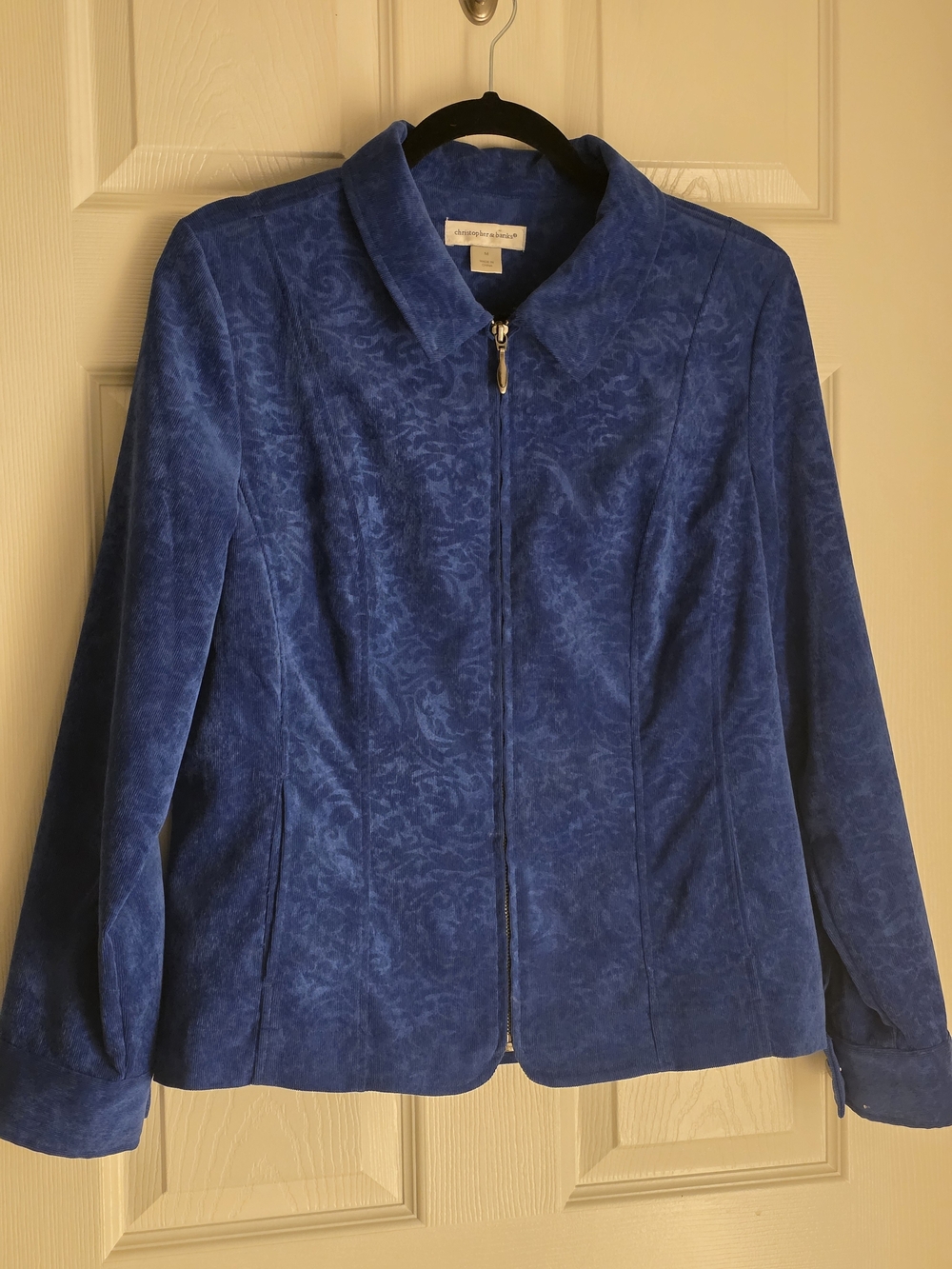 Christopher & Banks Royal Blue Zip-Front Women's Jacket